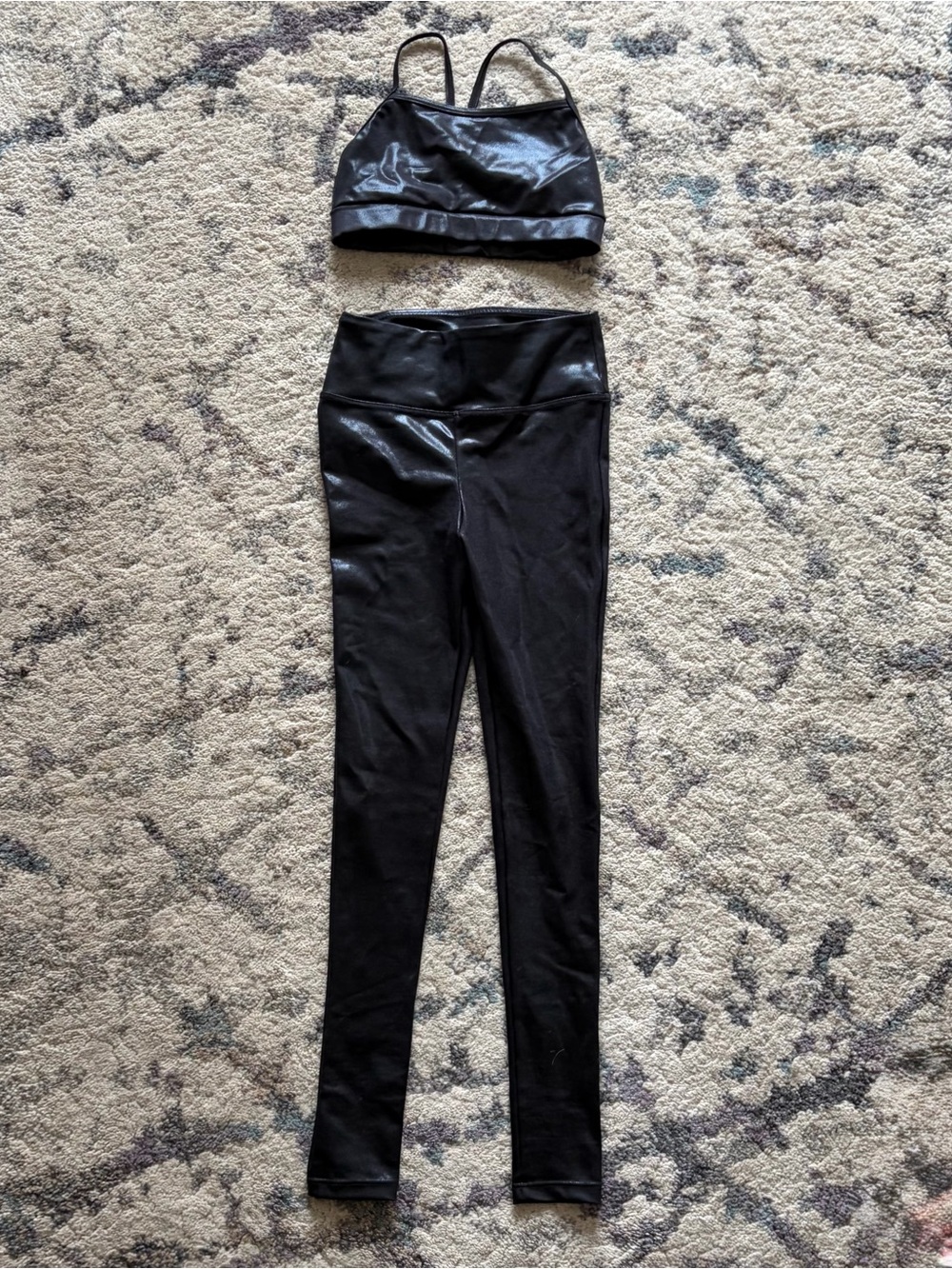 3/$50 Weissman Red Moto Vest, Faux Leather Sports Bra & Leggings Dance Costume - Picture 6 of 10